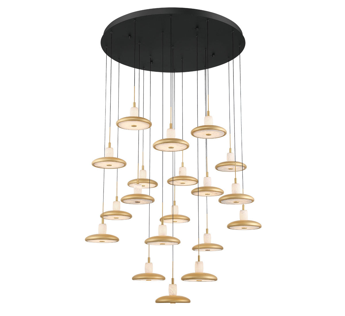 LIB & CO, MANTOVA 19 LIGHT ROUND LED CHANDELIER, CHANDELIER LIGHT
