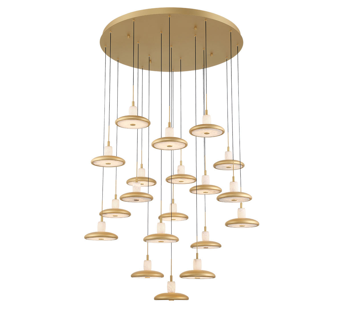 LIB & CO, MANTOVA 19 LIGHT ROUND LED CHANDELIER, CHANDELIER LIGHT