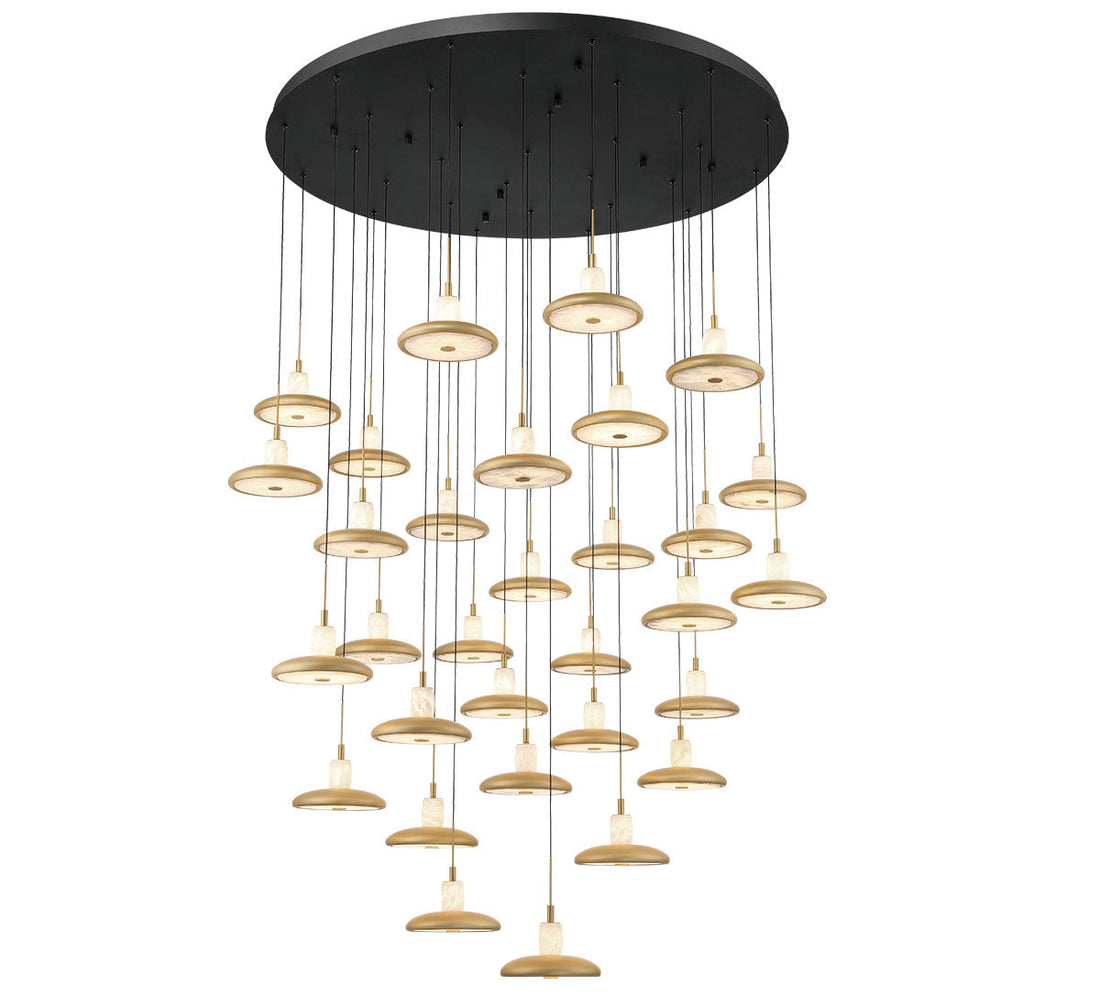 LIB & CO, MANTOVA 31 LIGHT ROUND LED CHANDELIER, CHANDELIER LIGHT