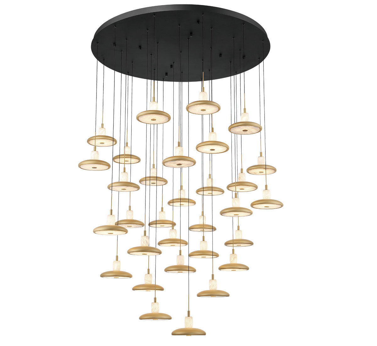 LIB & CO, MANTOVA 31 LIGHT ROUND LED CHANDELIER, CHANDELIER LIGHT