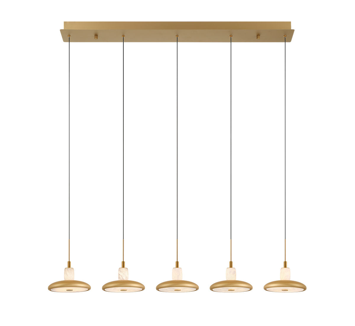 LIB & CO, MANTOVA 5 LIGHT LINEAR LED CHANDELIER, CHANDELIER LIGHT