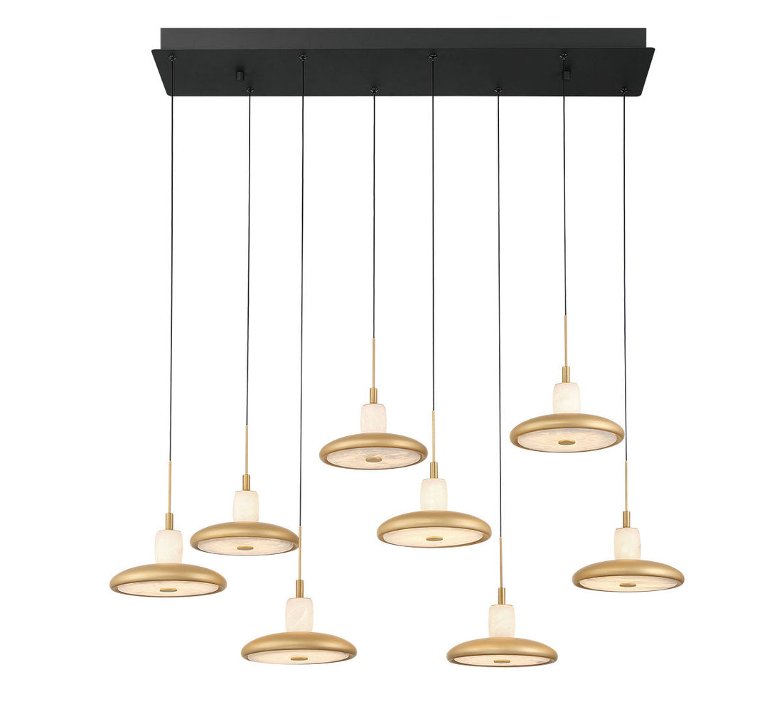 LIB & CO, MANTOVA 8 LIGHT RECTANGULAR LED CHANDELIER, CHANDELIER LIGHT