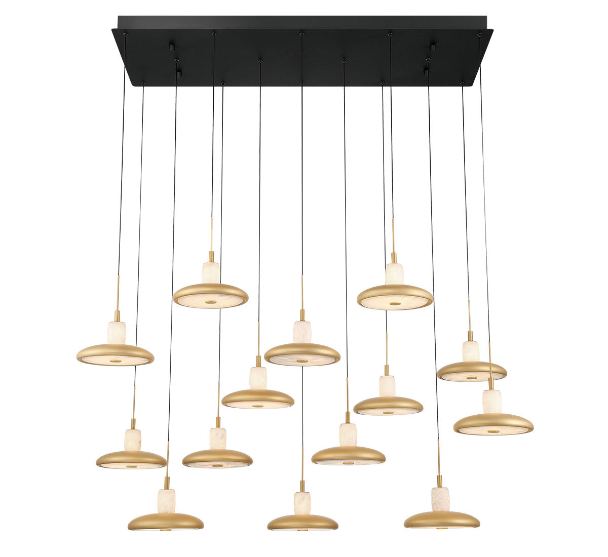 LIB & CO, MANTOVA 14 LIGHT RECTANGULAR LED CHANDELIER, CHANDELIER LIGHT