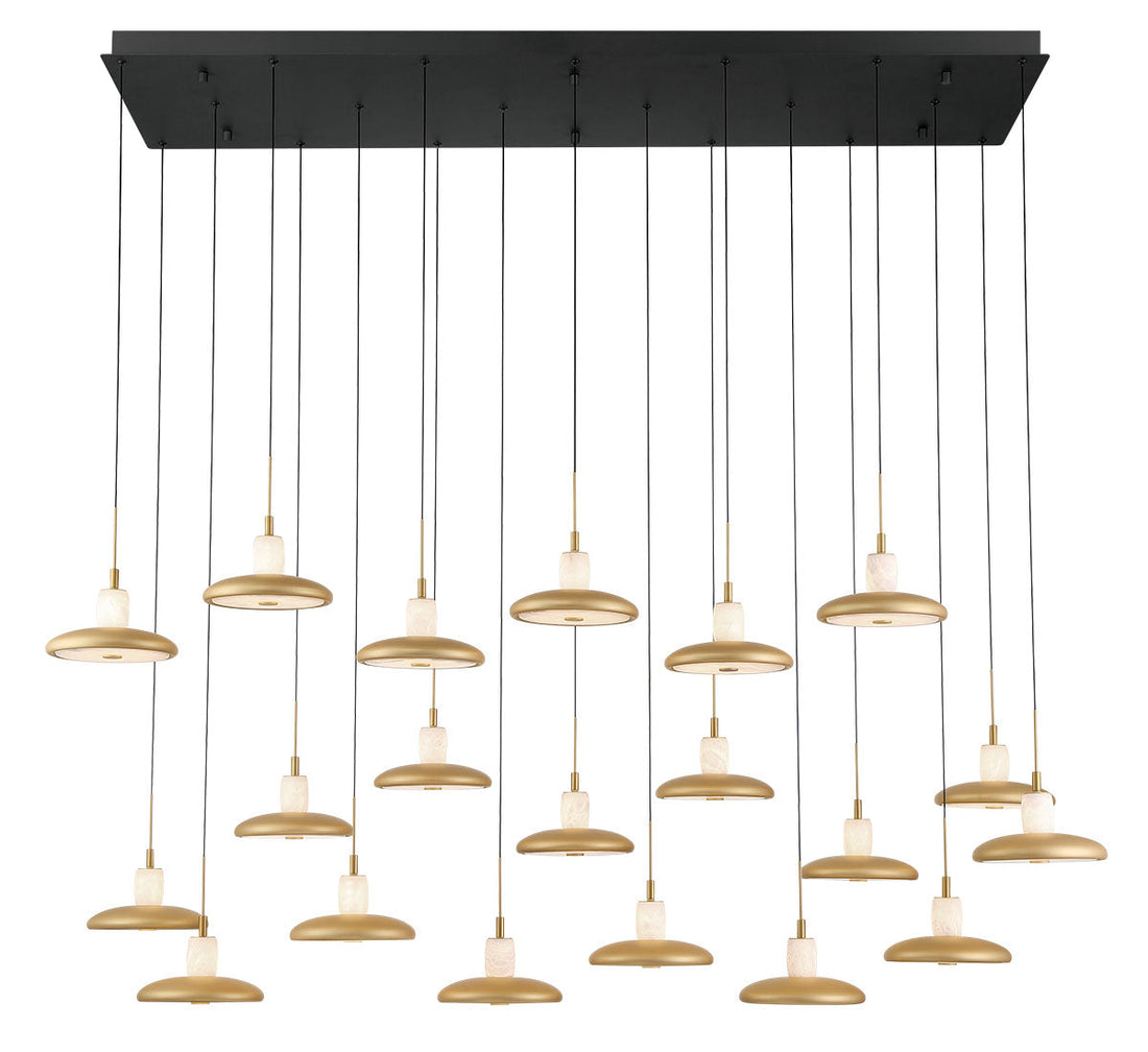LIB & CO, MANTOVA 20 LIGHT RECTANGULAR LED CHANDELIER, CHANDELIER LIGHT