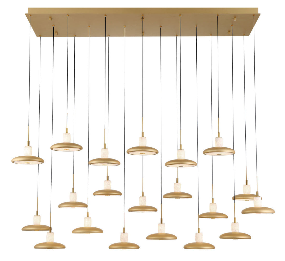 LIB & CO, MANTOVA 20 LIGHT RECTANGULAR LED CHANDELIER, CHANDELIER LIGHT