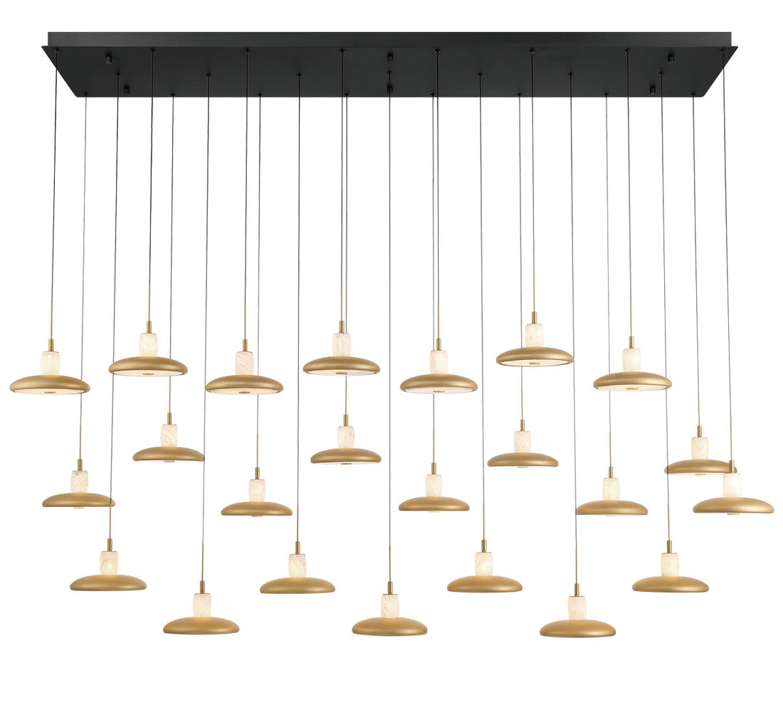 LIB & CO, MANTOVA 23 LIGHT RECTANGULAR LED CHANDELIER, CHANDELIER LIGHT