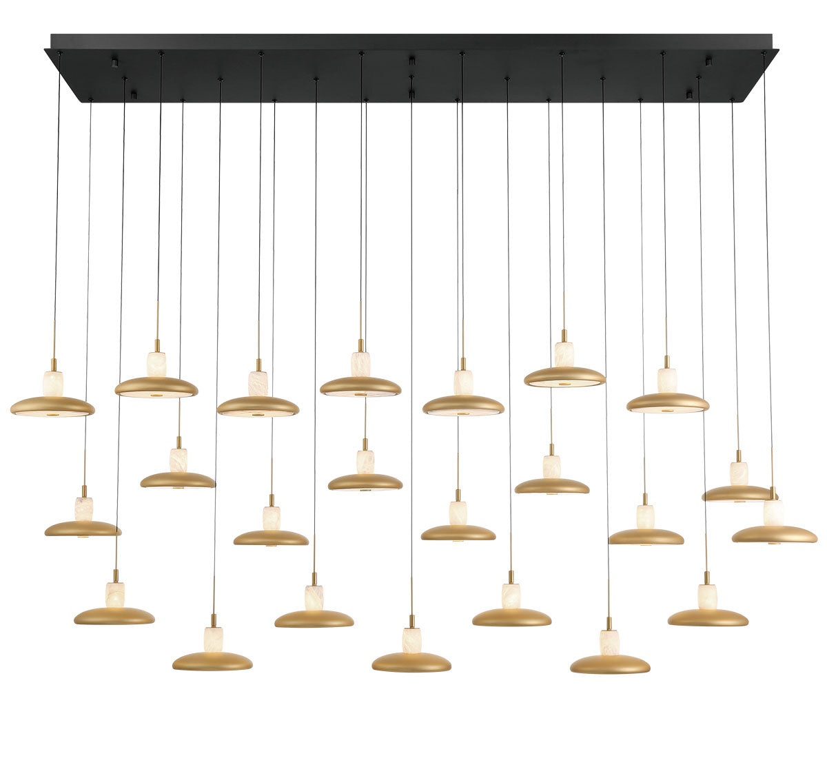 LIB & CO, MANTOVA 23 LIGHT RECTANGULAR LED CHANDELIER, CHANDELIER LIGHT