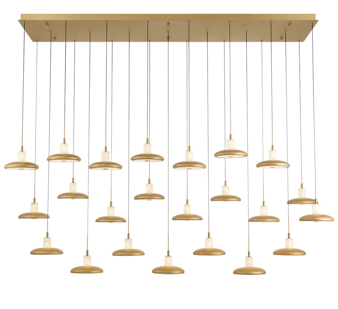 LIB & CO, MANTOVA 23 LIGHT RECTANGULAR LED CHANDELIER, CHANDELIER LIGHT
