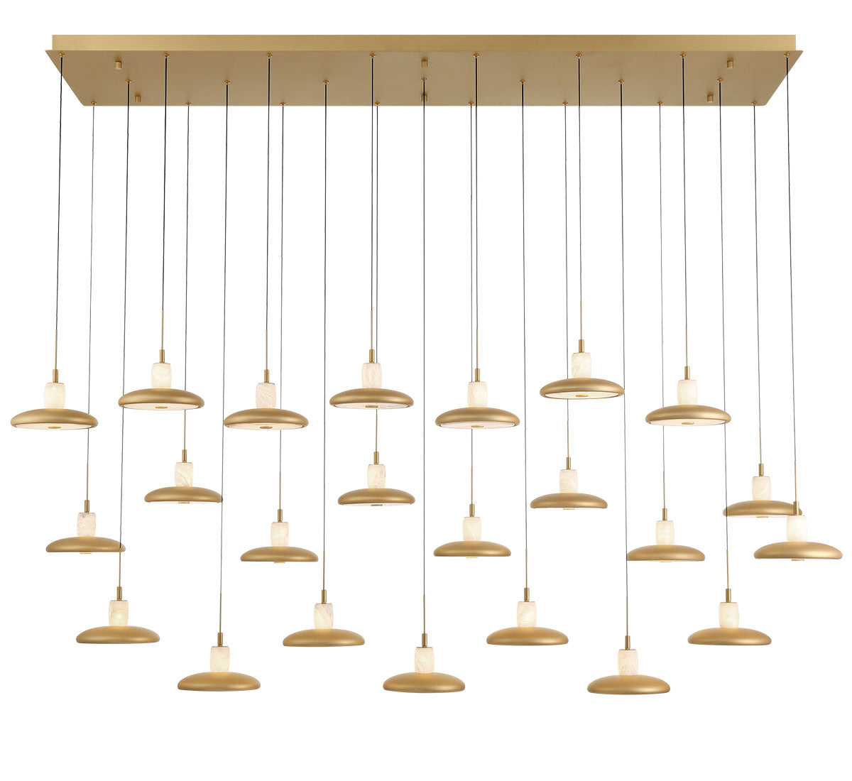 LIB & CO, MANTOVA 23 LIGHT RECTANGULAR LED CHANDELIER, CHANDELIER LIGHT