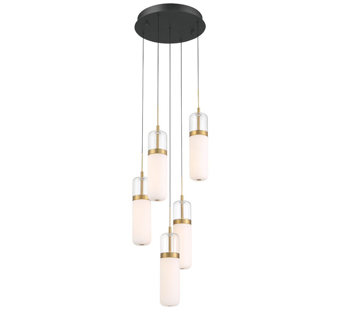LIB & CO, VERONA 5 LIGHT ROUND LED CHANDELIER, CHANDELIER LIGHT