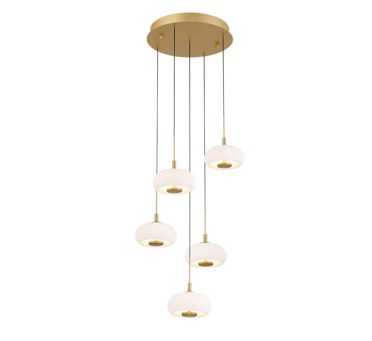 LIB & CO, ADELFIA 5 LIGHT ROUND LED CHANDELIER, CHANDELIER LIGHT