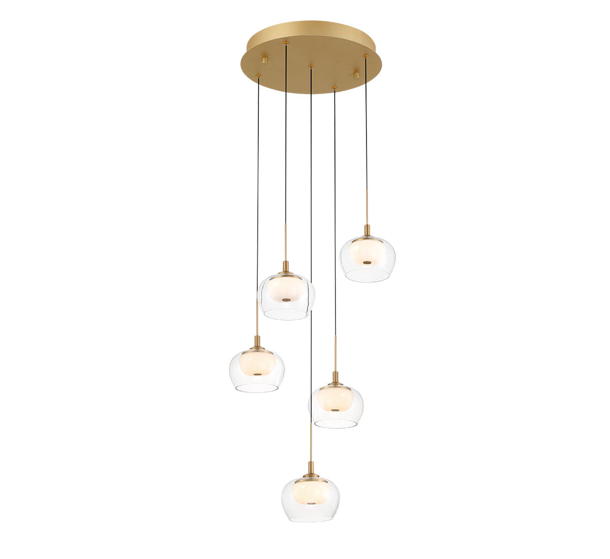 LIB & CO, MANAROLA 5 LIGHT ROUND LED CHANDELIER, CHANDELIER LIGHT