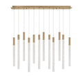 LIB & CO, GRAVINA 12 LIGHT RECTANGULAR LED CHANDELIER, CHANDELIER LIGHT