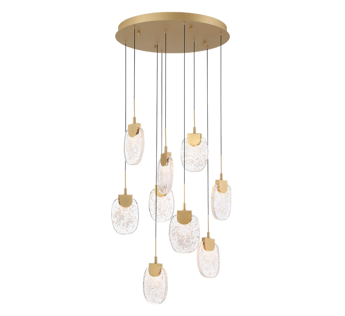 LIB & CO, CASTELO 9 LIGHT ROUND LED CHANDELIER, CHANDELIER LIGHT