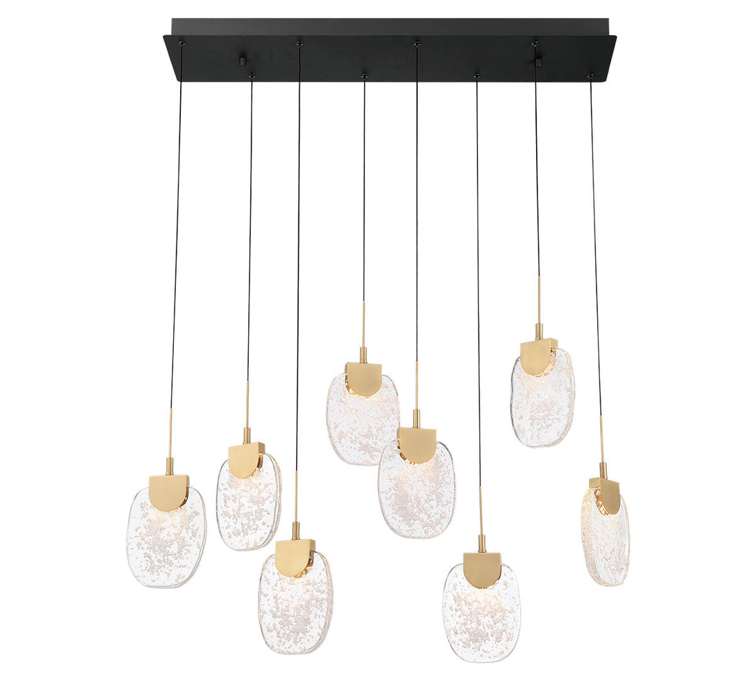 LIB & CO, CASTELO 8 LIGHT RECTANGULAR LED CHANDELIER, CHANDELIER LIGHT