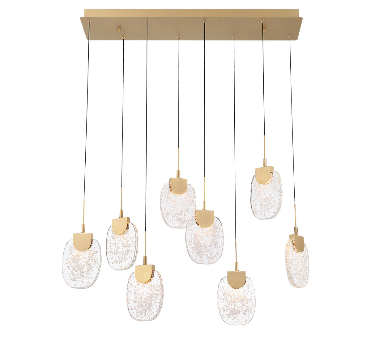 LIB & CO, CASTELO 8 LIGHT RECTANGULAR LED CHANDELIER, CHANDELIER LIGHT
