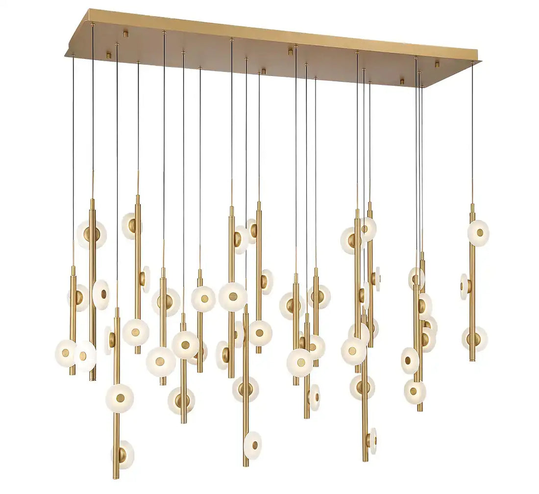 LIB & CO, ETNA 50 LIGHTRECTANGULAR LED CHANDELIER, CHANDELIER LIGHT