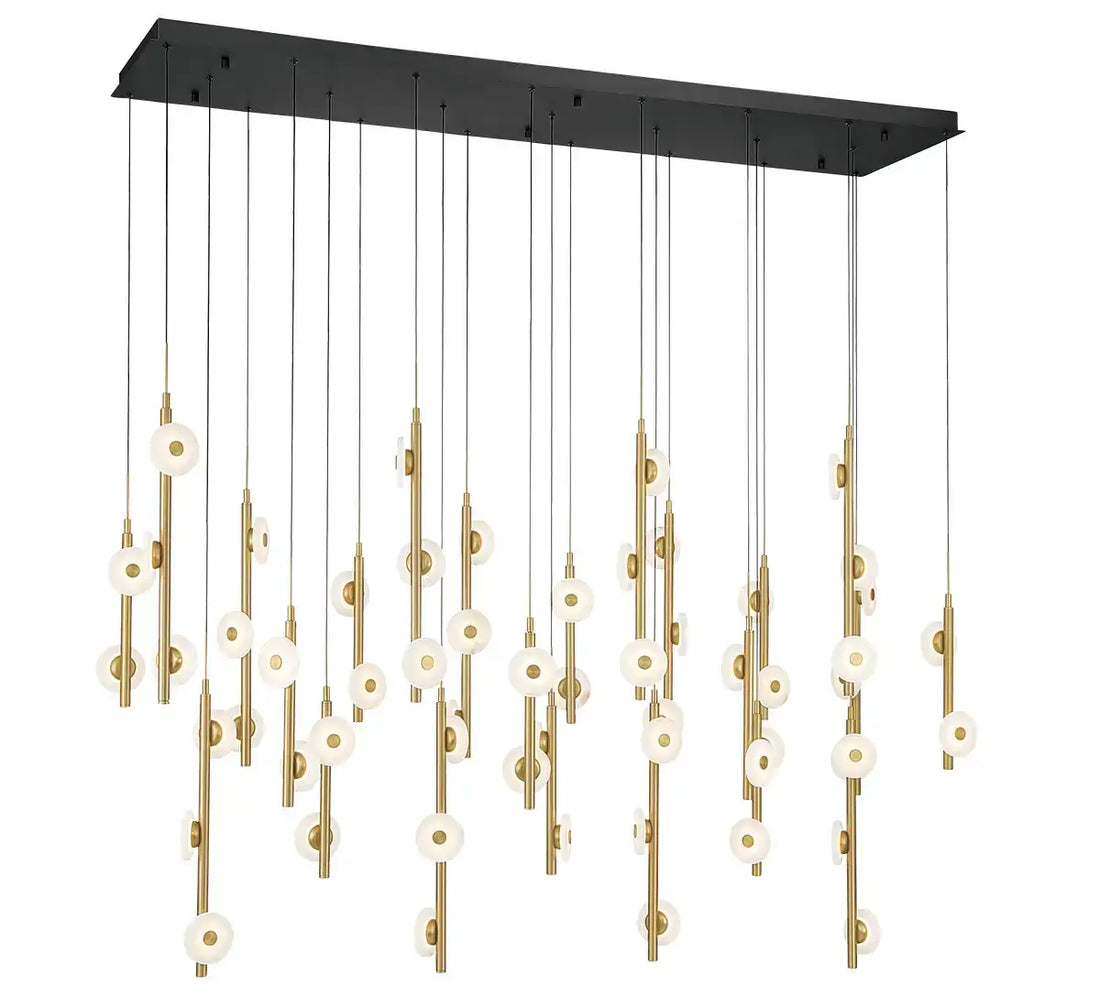 LIB & CO, ETNA 57 LIGHTRECTANGULAR LED CHANDELIER, CHANDELIER LIGHT
