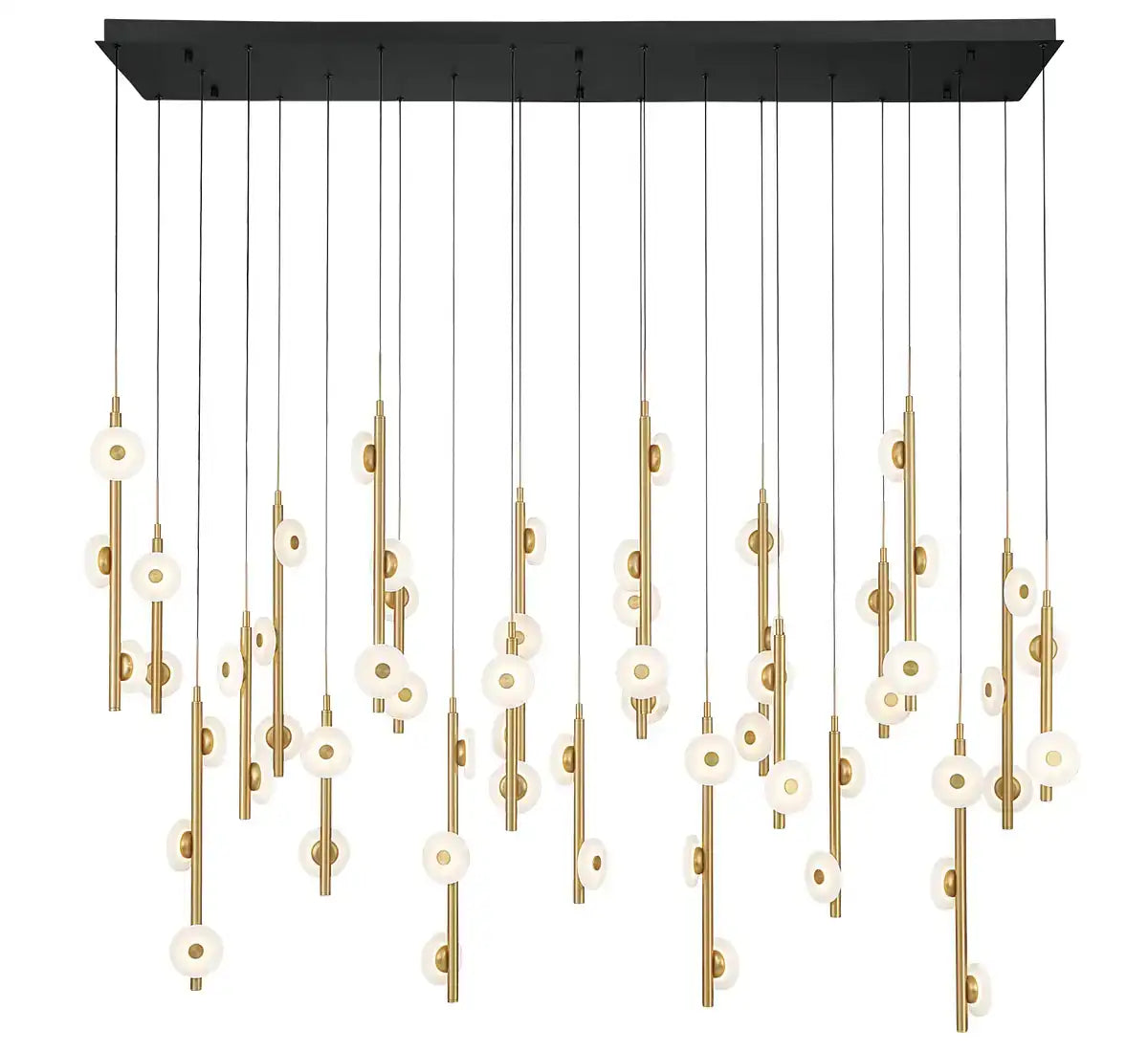 LIB & CO, ETNA 57 LIGHTRECTANGULAR LED CHANDELIER, CHANDELIER LIGHT