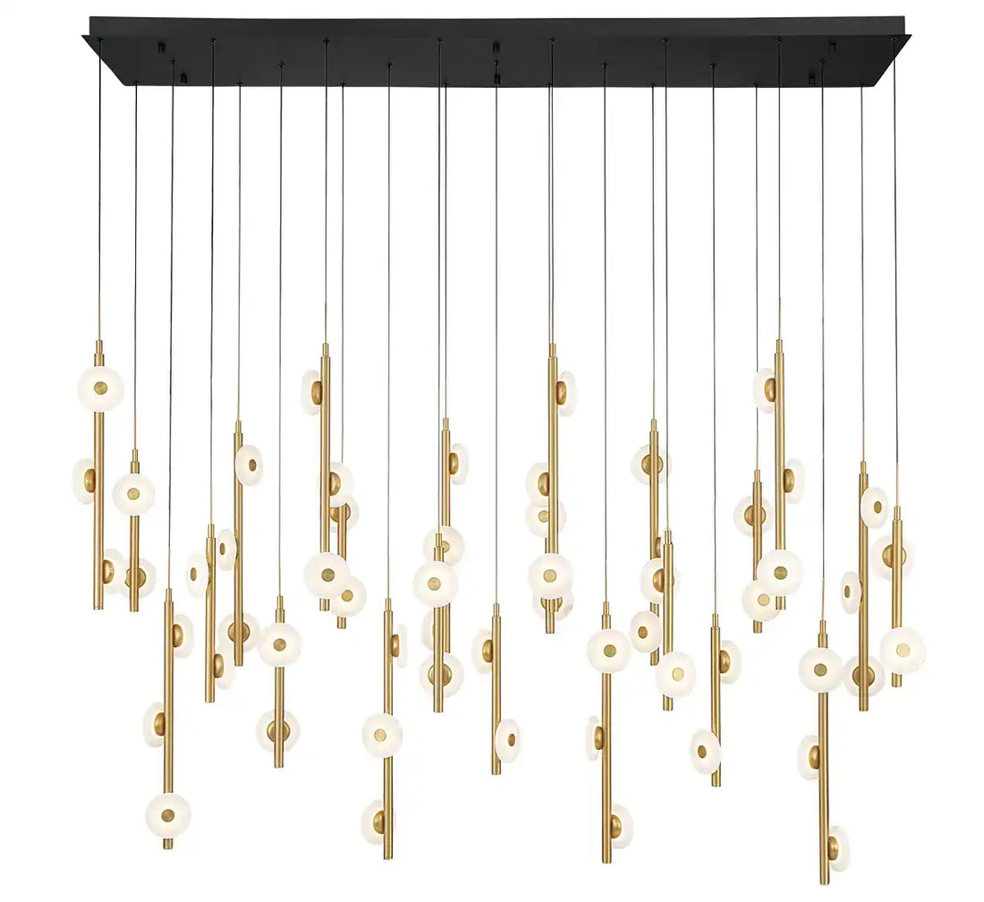 LIB & CO, ETNA 57 LIGHTRECTANGULAR LED CHANDELIER, CHANDELIER LIGHT