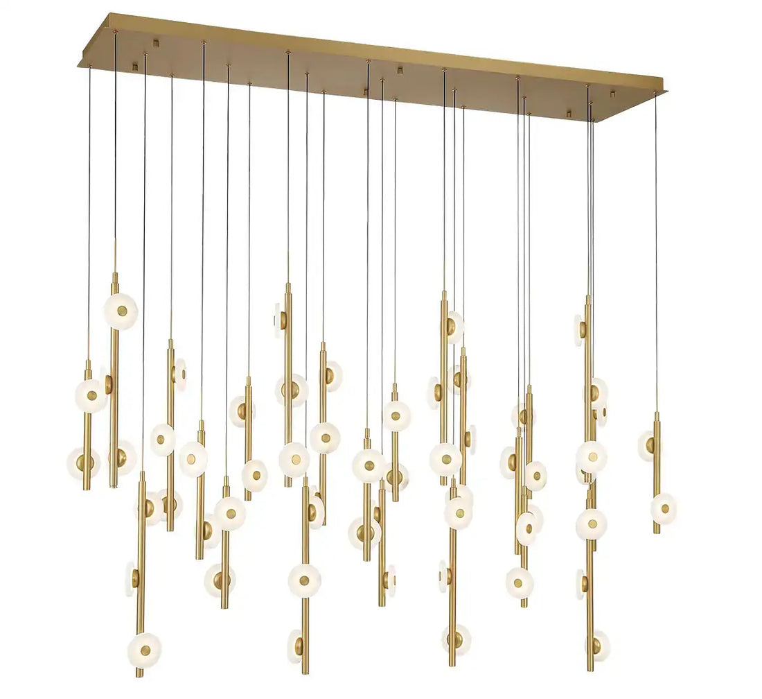 LIB & CO, ETNA 57 LIGHTRECTANGULAR LED CHANDELIER, CHANDELIER LIGHT