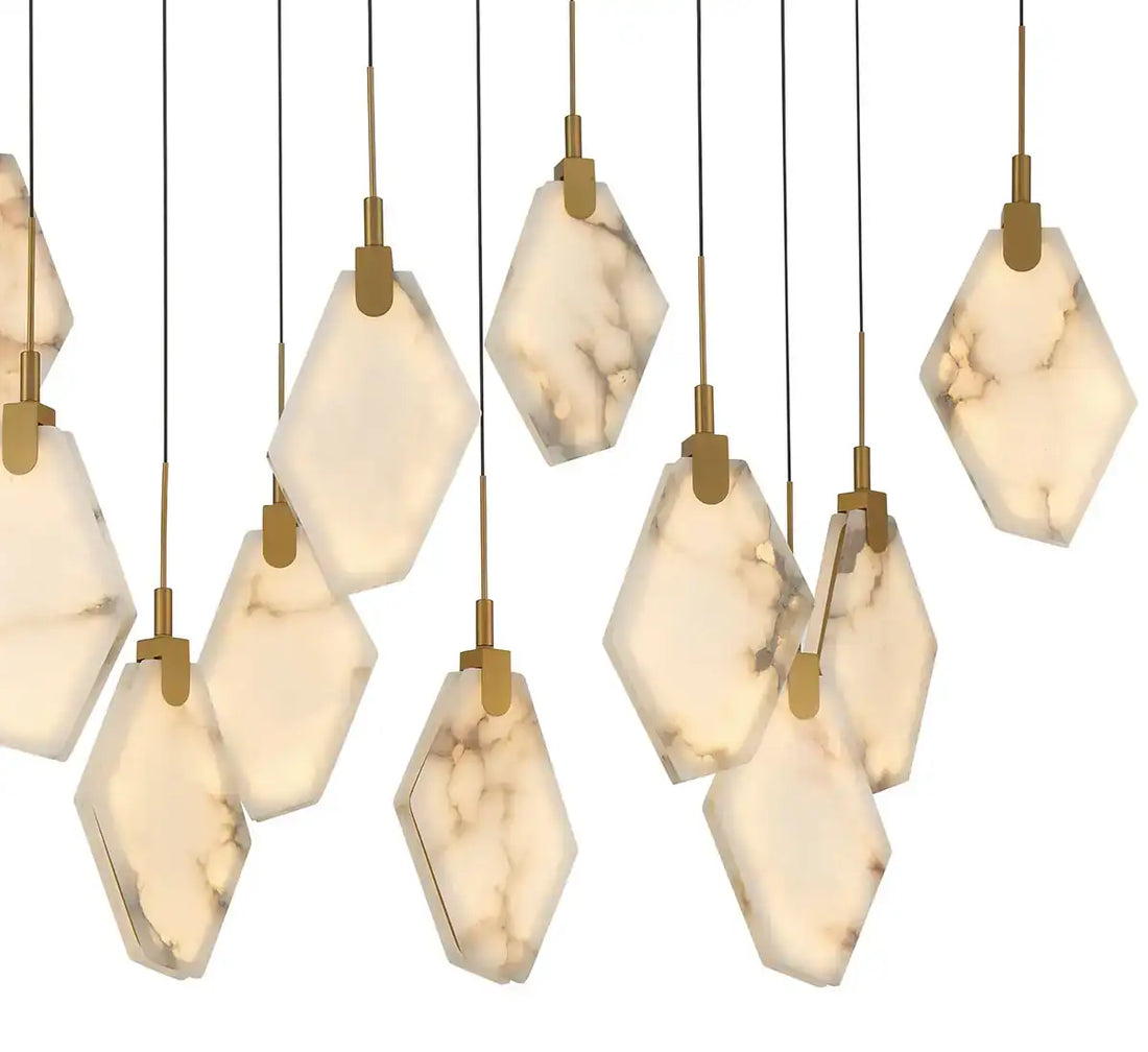 LIB & CO, KOSMOS 14 LIGHTRECTANGULAR LED CHANDELIER, CHANDELIER LIGHT