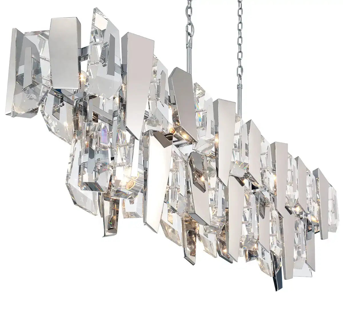 LIB & CO, CASTELLANA 2 TIER LINEAR CHANDELIER, CHANDELIER LIGHT
