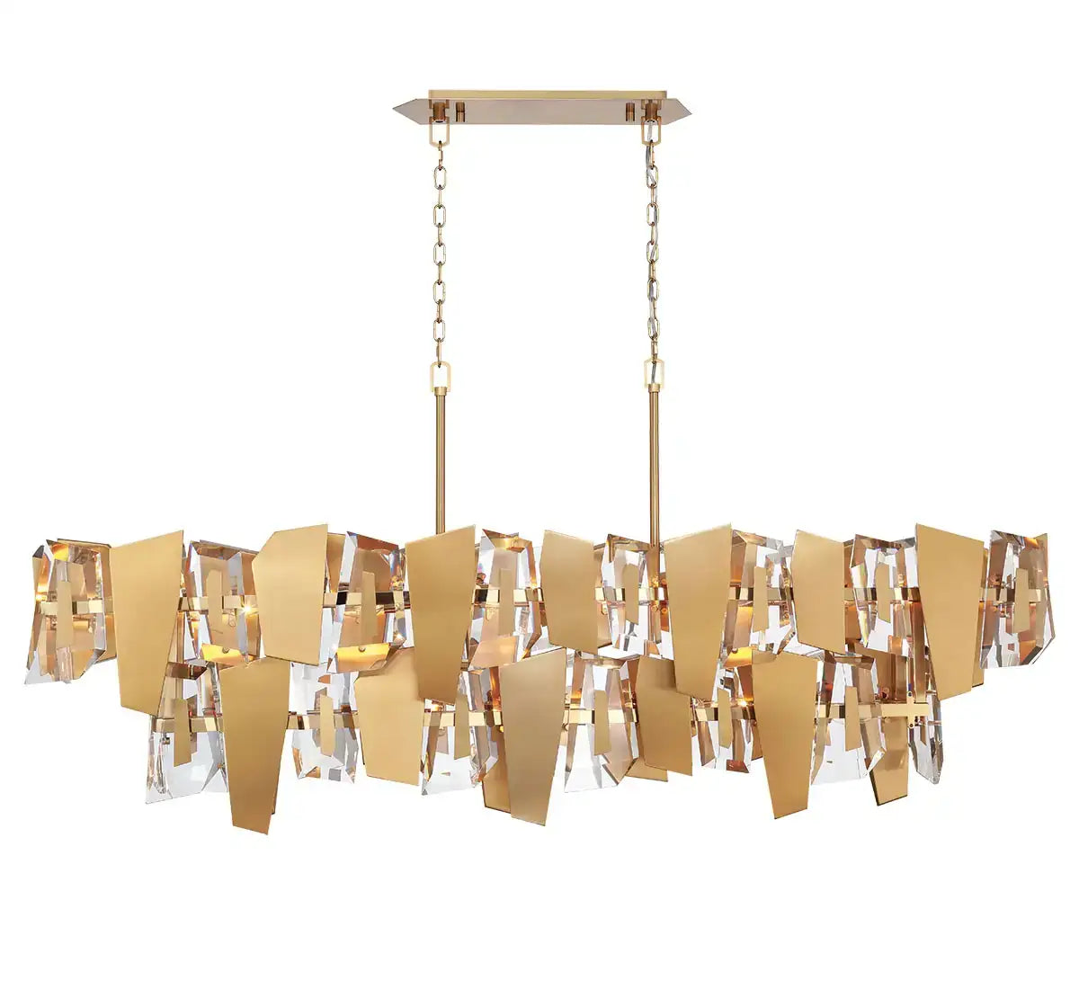 LIB & CO, CASTELLANA 2 TIER LINEAR CHANDELIER, CHANDELIER LIGHT
