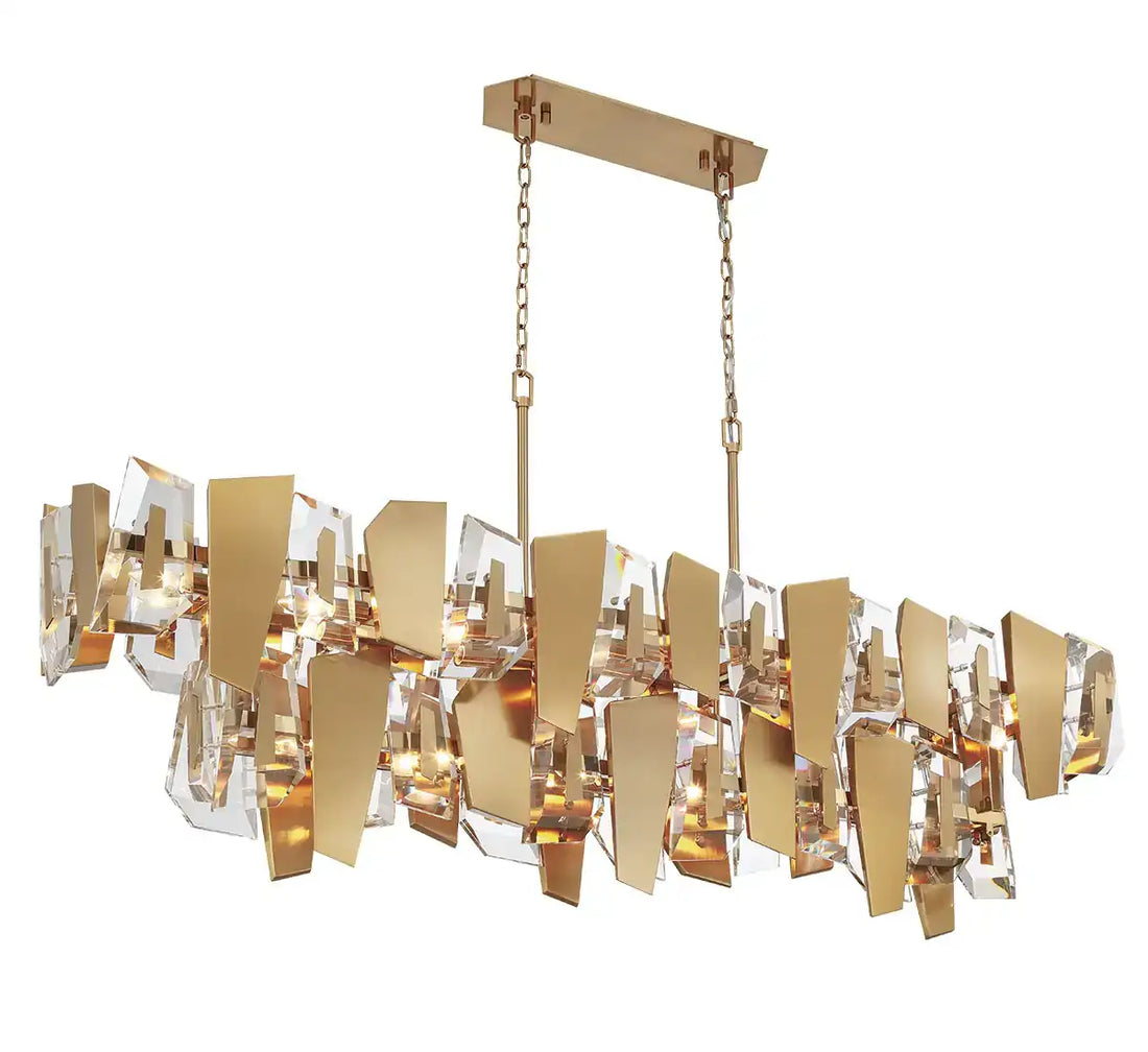 LIB & CO, CASTELLANA 2 TIER LINEAR CHANDELIER, CHANDELIER LIGHT