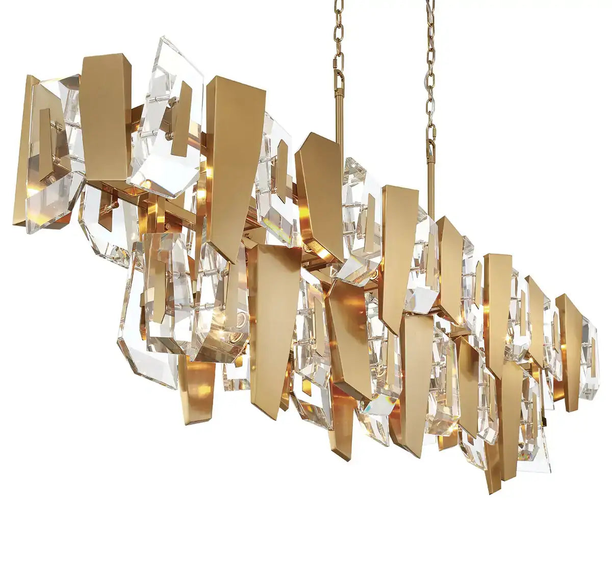 LIB & CO, CASTELLANA 2 TIER LINEAR CHANDELIER, CHANDELIER LIGHT