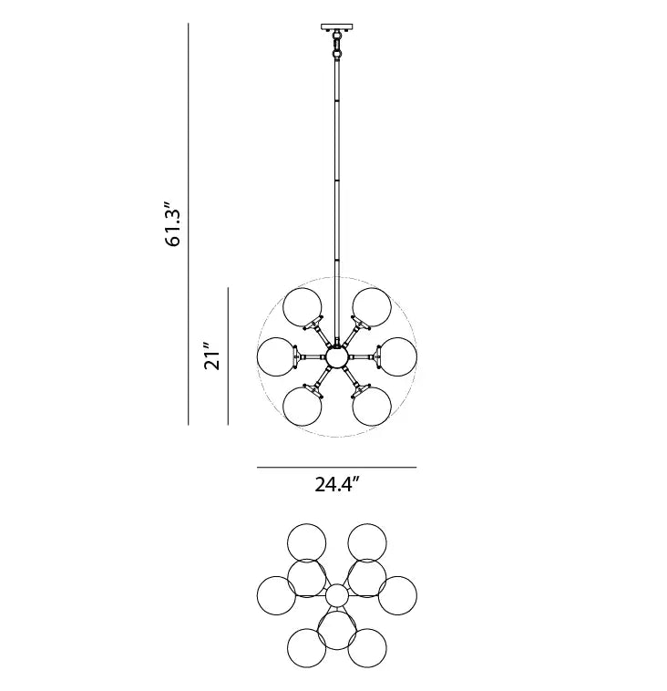 MATTEO, SOLEIL CHANDELIER, CHANDELIER LIGHT