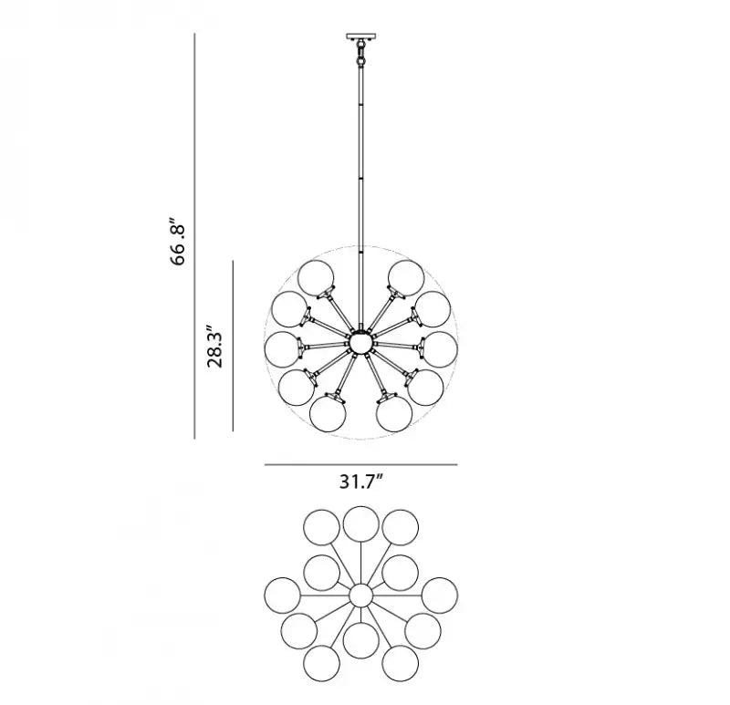 MATTEO, SOLEIL CHANDELIER, CHANDELIER LIGHT