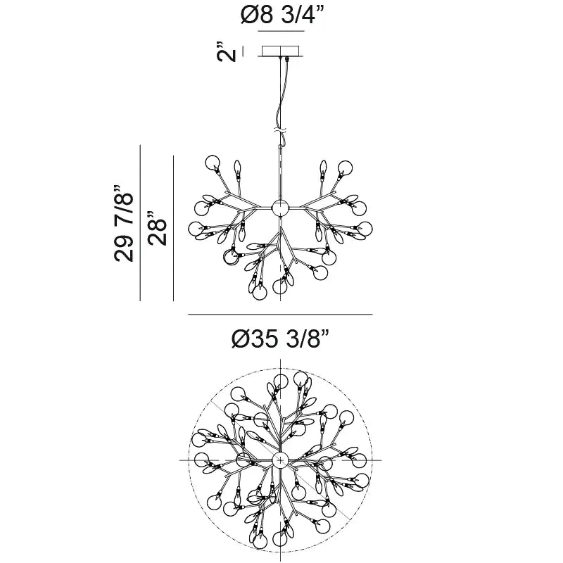 MATTEO, HYDRAGEA BLOOM PENDANT, PENDANT LIGHT