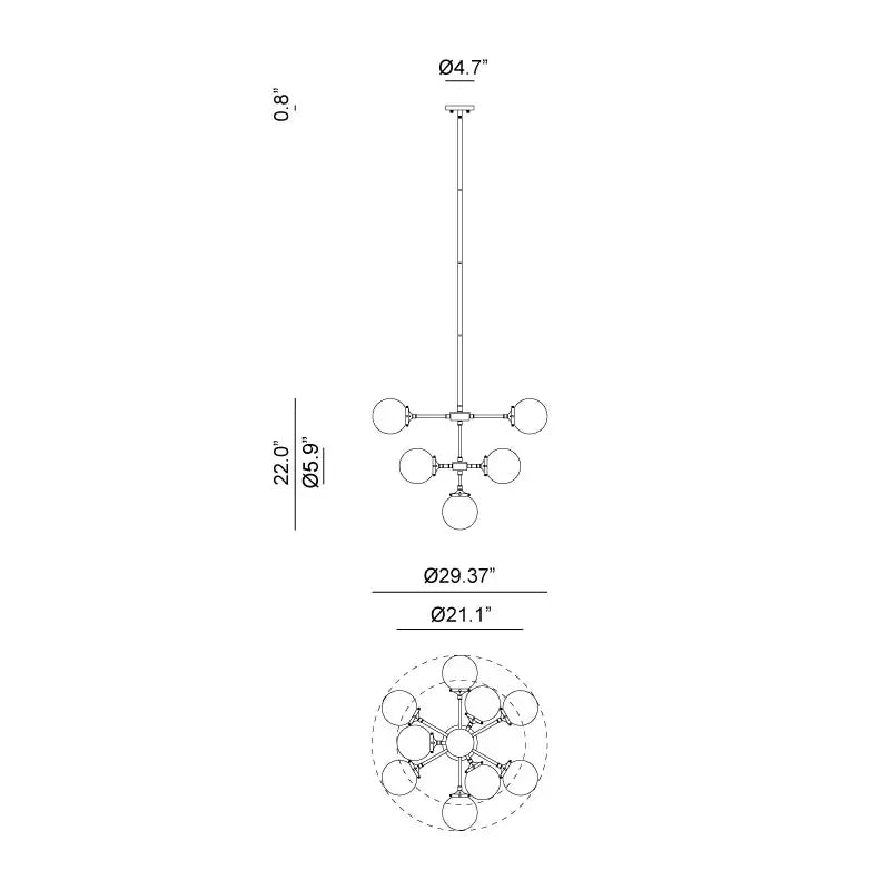 MATTEO, MARU CHANDELIER, CHANDELIER LIGHT