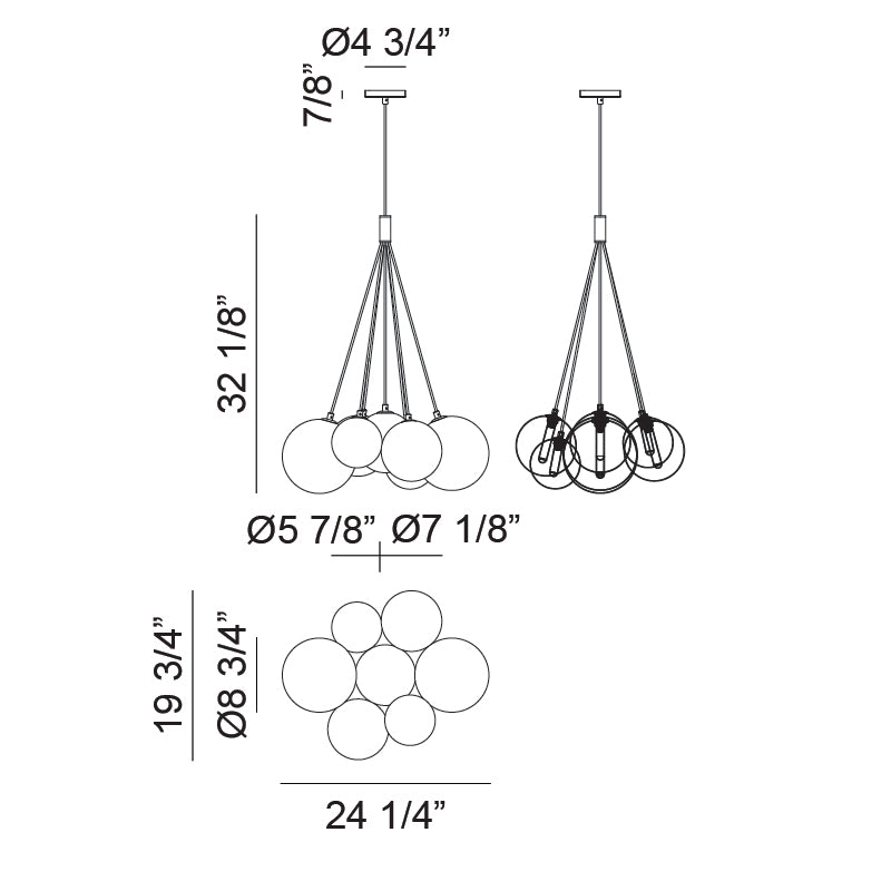 MATTEO, MAGMA CHANDELIER, CHANDELIER LIGHT