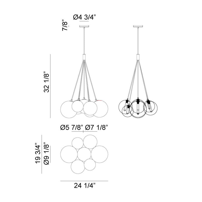 MATTEO, MAGMA CHANDELIER, CHANDELIER LIGHT