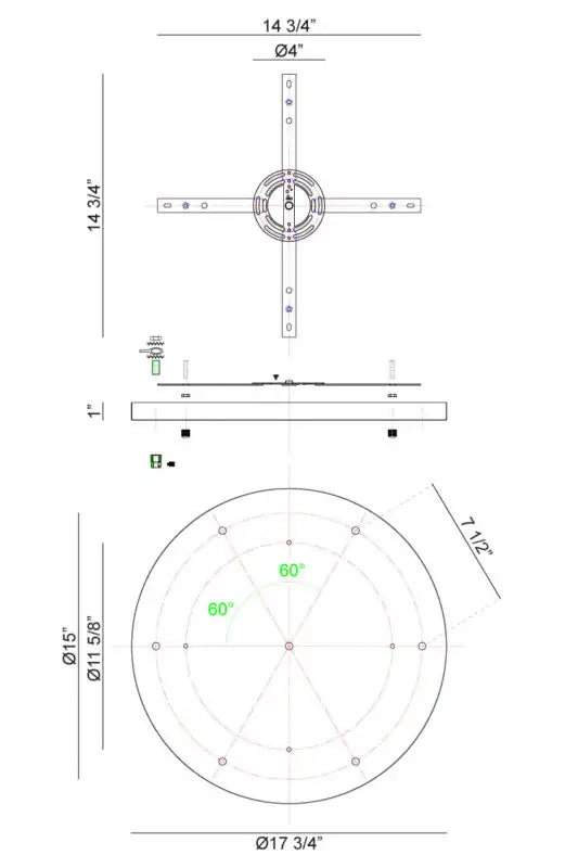 MATTEO MULTI CEILING CANOPY (LINE VOLTAGE) CANOPY - DO NOT SHOW ON WEBSITE