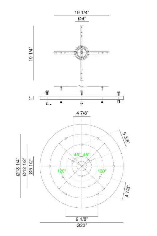 MATTEO MULTI CEILING CANOPY (LINE VOLTAGE) CANOPY - DO NOT SHOW ON WEBSITE