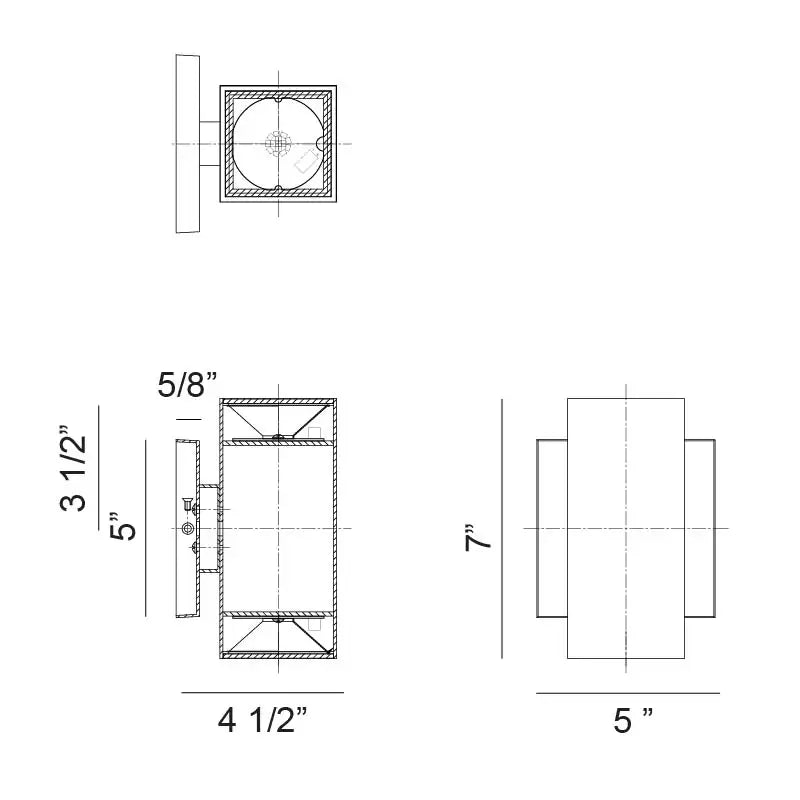 MATTEO, KUBULAR WALL SCONCE, WALL SCONCES