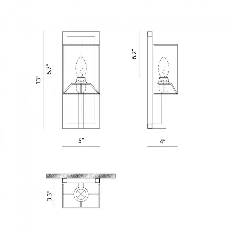 MATTEO, CADRE WALL SCONCE, WALL SCONCES