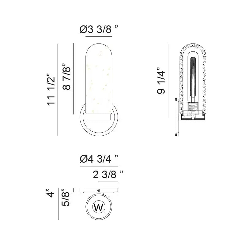 MATTEO, CAPSULA WALL SCONCE, WALL SCONCES
