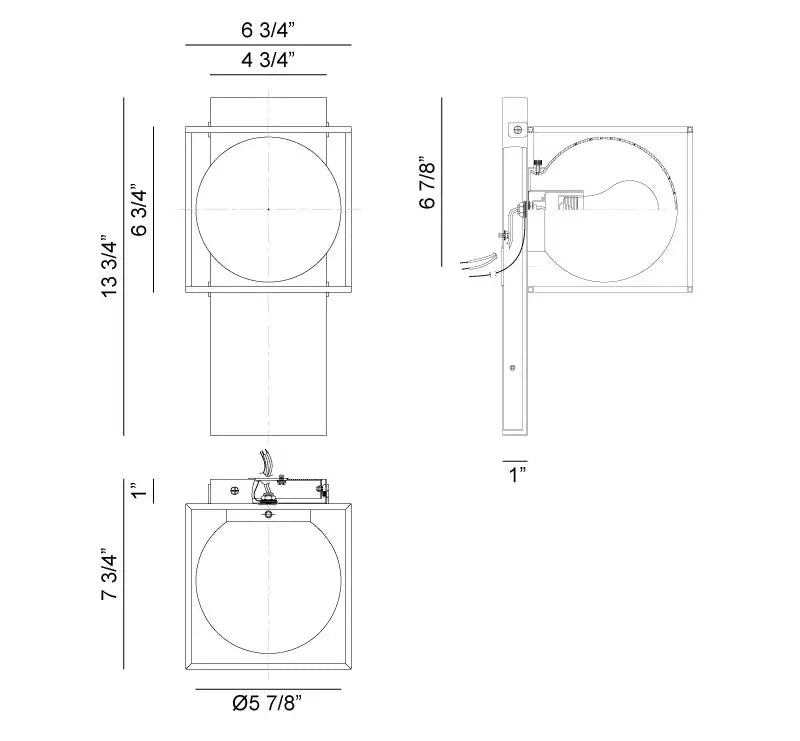 MATTEO, SQUIRCLE WALL SCONCE, WALL SCONCES