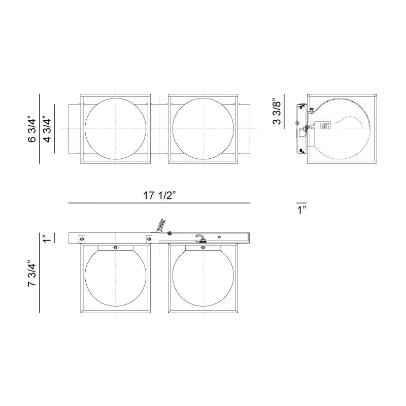MATTEO, SQUIRCLE WALL SCONCE, WALL SCONCES