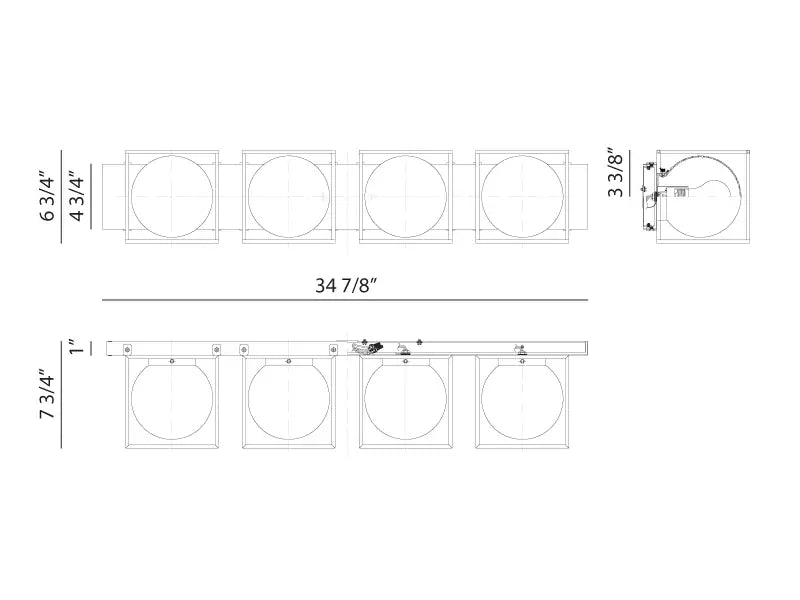 MATTEO, SQUIRCLE WALL SCONCE, WALL SCONCES