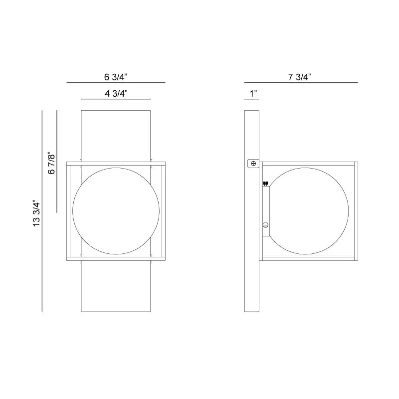 MATTEO, SQUIRCLE CENTERED WALL SCONCE, WALL SCONCES