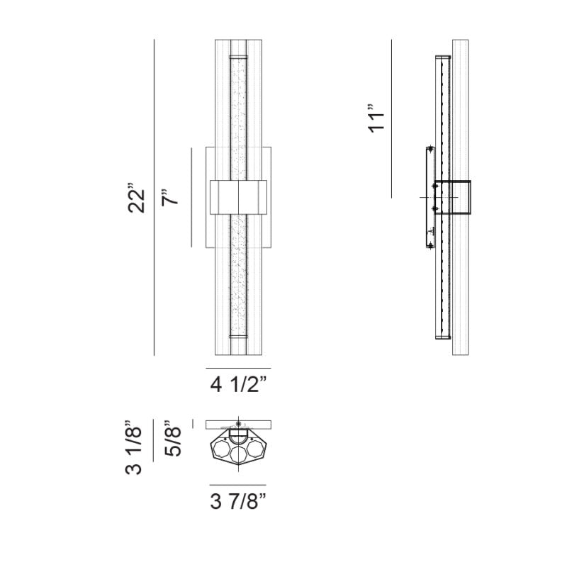 MATTEO, KRUSTALLOS WALL SCONCE, WALL SCONCES
