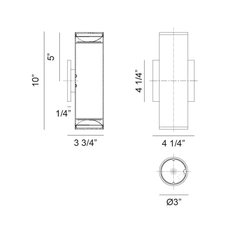 MATTEO, TUBULAR OUTDOOR LIGHTING, OUTDOOR WALL LIGHTS