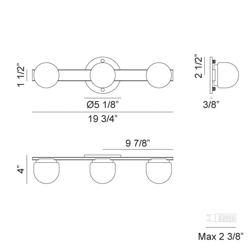 MATTEO, PIZZAZZ WALL SCONCE, WALL SCONCES