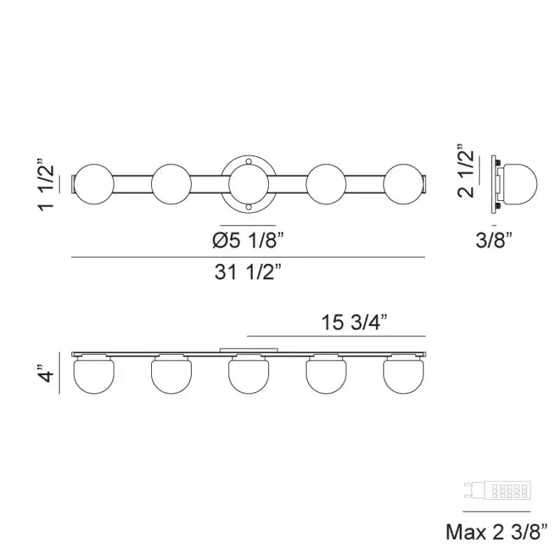 MATTEO, PIZZAZZ WALL SCONCE, WALL SCONCES