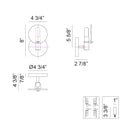 MATTEO, CLOUDBURST WALL SCONCE, WALL SCONCES